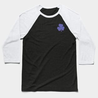 Small Periwinkle Shamrock for St Patricks Day Baseball T-Shirt